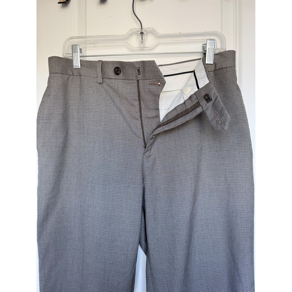 Ralph Lauren Mens Gray Brown Dress Pants Straight Office Formal Business 32x32 - Picture 6 of 8